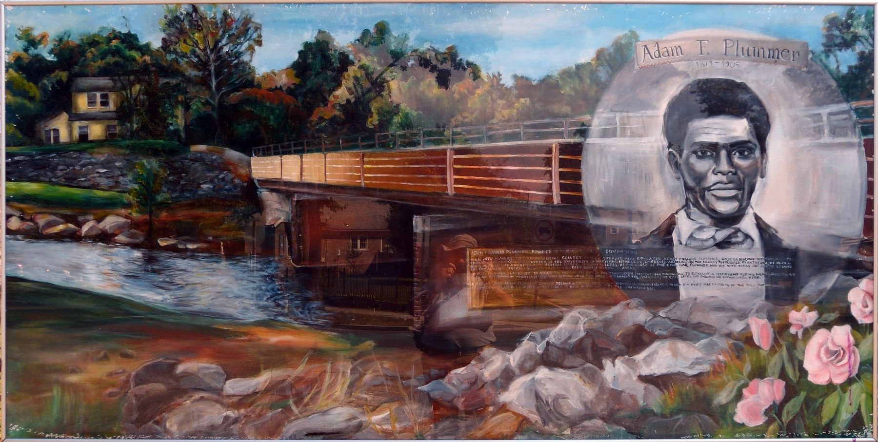 Adam F. Plummer Mural. Click for full size. Adam F. Plummer Mural image. Click for full size.