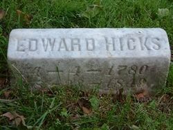 Edward Hicks Gravestone image. Click for full size.