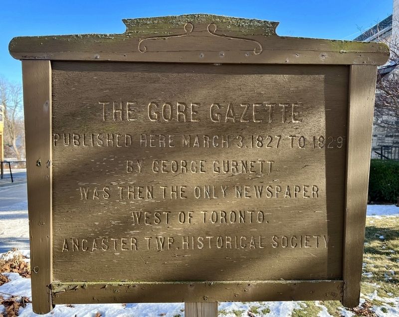 The Gore Gazette Marker image. Click for full size.