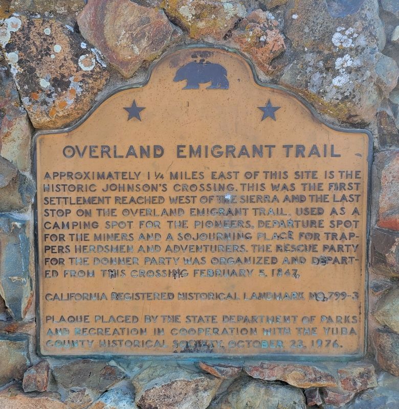 Overland Emigrant Trail Marker image. Click for full size.