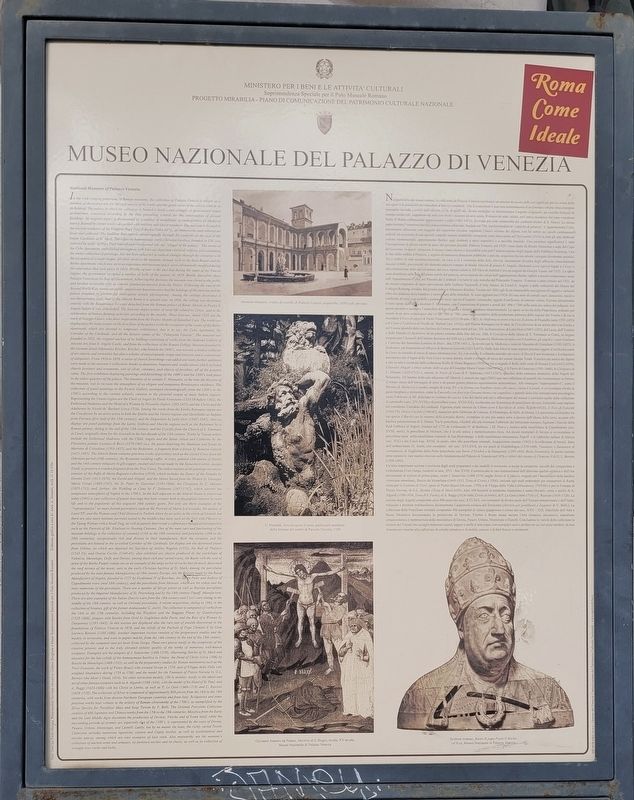Museo Nazionale del Palazzo di Venezia / National Museum of Palazzo Venezia Marker image. Click for full size.