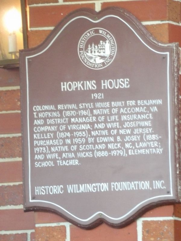 Hopkins House Marker image. Click for full size.