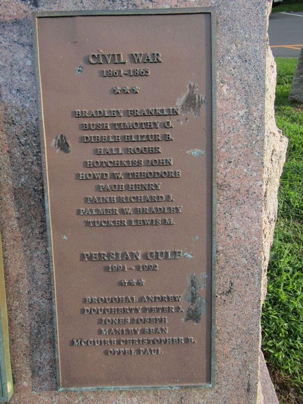 Civil War & Persian Gulf Memorial. Click for full size. Civil War & Persian Gulf Memorial image. Click for full size.