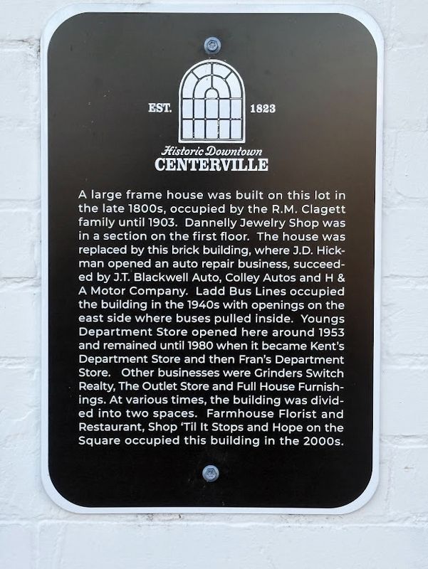 Former site of R.M. Clagett family home Marker. Click for full size. Former site of R.M. Clagett family home Marker image. Click for full size.