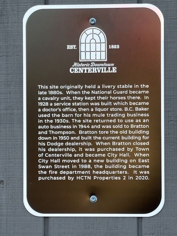 Former site of a livery stable Marker. Click for full size. Former site of a livery stable Marker image. Click for full size.