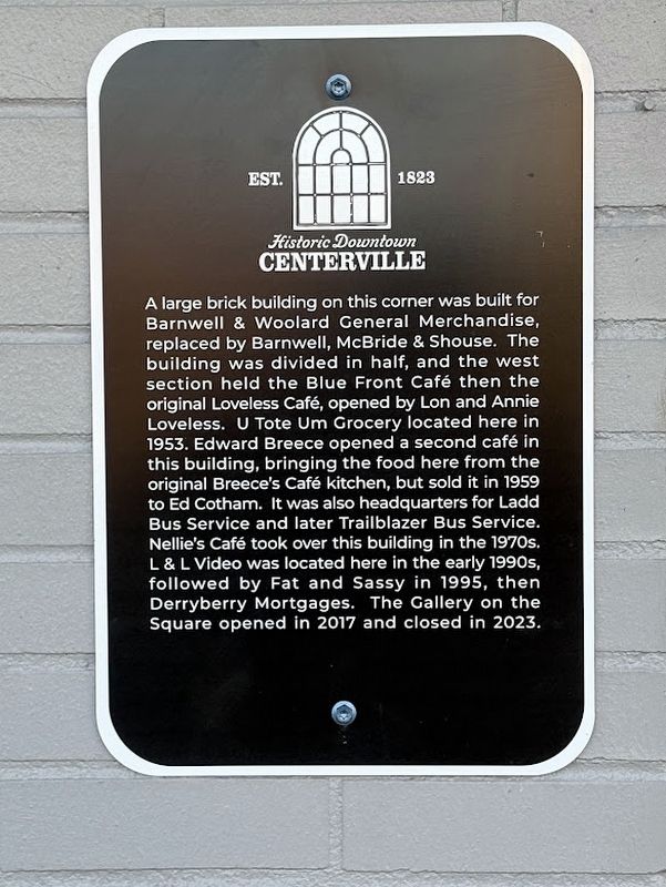 Former site of Barnwell & Woolard General Merchandise Marker. Click for full size. Former site of Barnwell & Woolard General Merchandise Marker image. Click for full size.