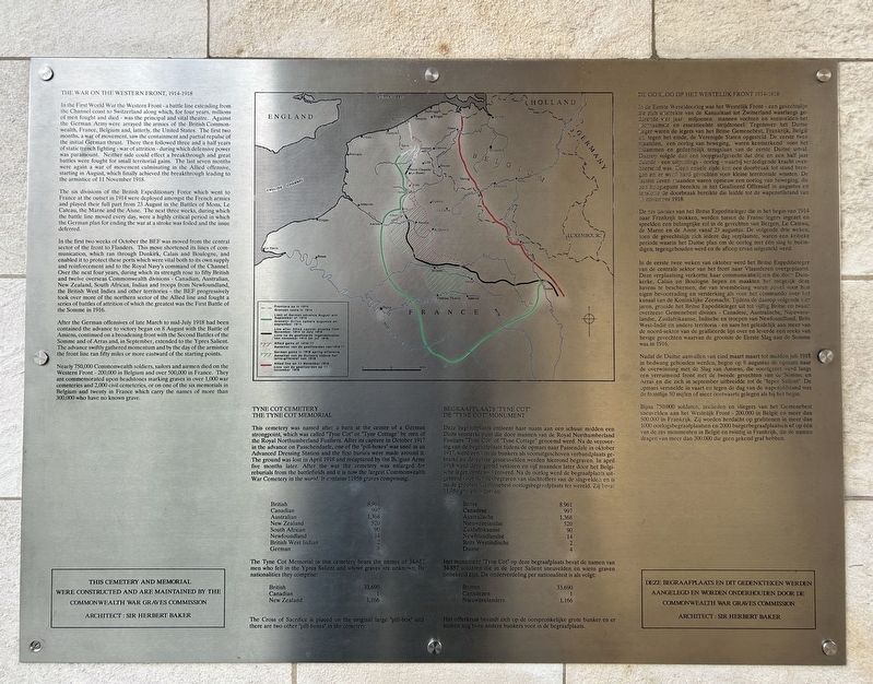 Tyne Cot Cemetery Marker. Click for full size. Tyne Cot Cemetery Marker image. Click for full size.
