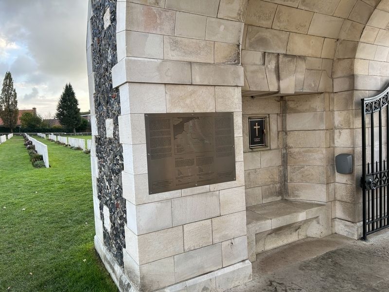 Tyne Cot Cemetery Marker. Click for full size. Tyne Cot Cemetery Marker image. Click for full size.