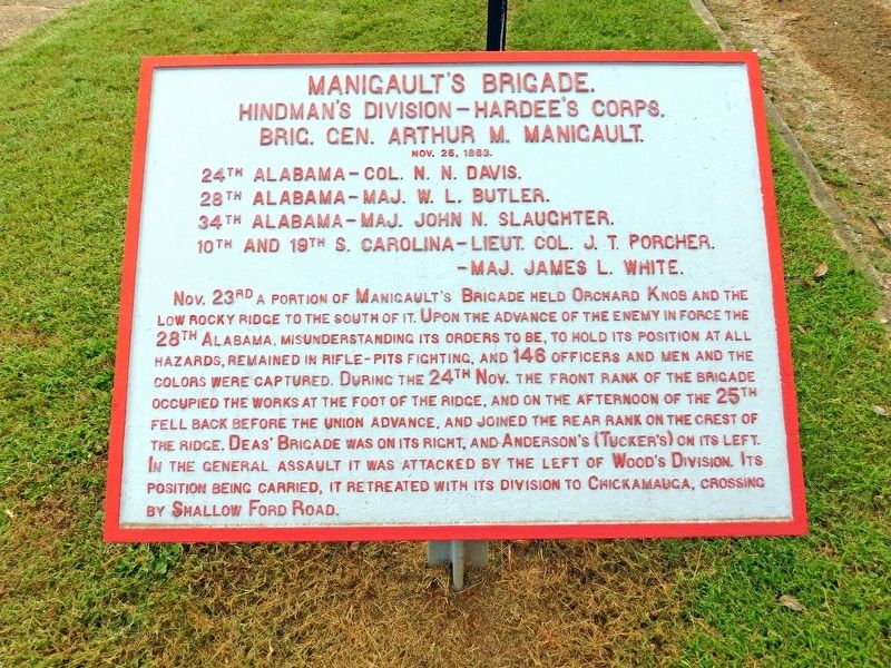 Manigault's Brigade Marker. Click for full size. Manigault's Brigade Marker image. Click for full size.