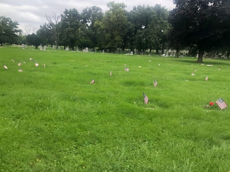 Veterans section at Forest Home Cemetery. Click for full size. Veterans section at Forest Home Cemetery image. Click for full size.
