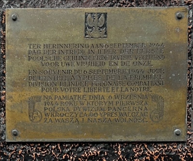 1st Polish Armored Division Marker. Click for full size. 1st Polish Armored Division Marker image. Click for full size.
