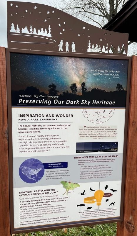 Preserving Our Dark Sky Heritage Marker image. Click for full size.