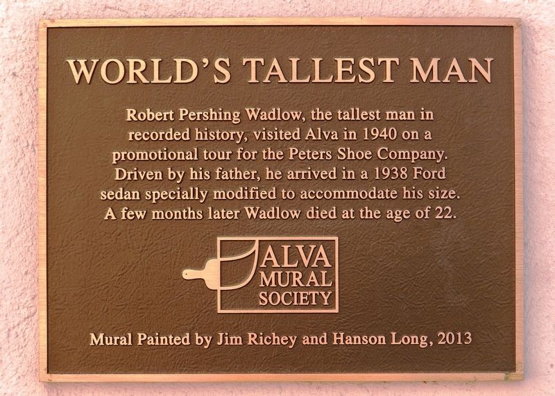 World's Tallest Man Marker image. Click for full size.