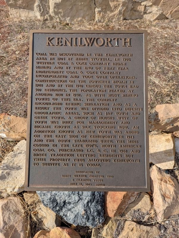 Kenilworth Marker. Click for full size. Kenilworth Marker image. Click for full size.