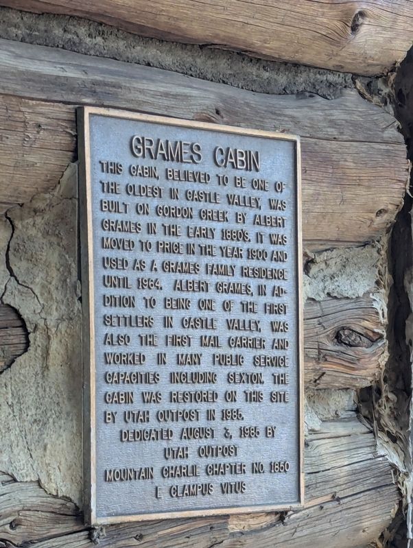 Grames Cabin Marker. Click for full size. Grames Cabin Marker image. Click for full size.