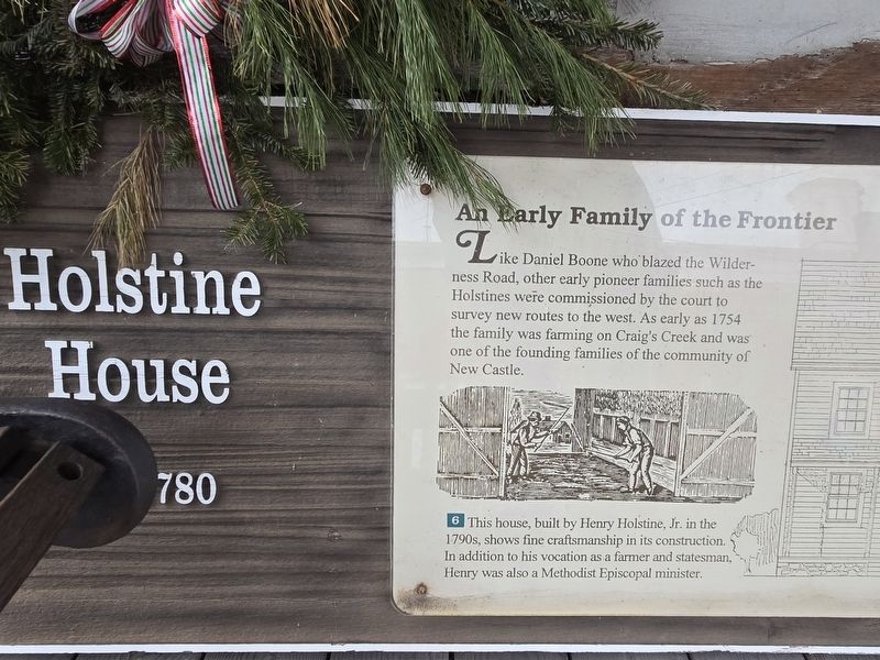 Holstine House Marker. Click for full size. Holstine House Marker image. Click for full size.