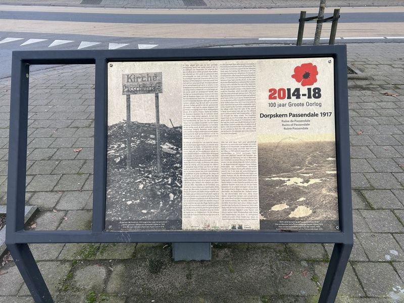 Dorpskern Passendale 1917 Marker image. Click for full size.