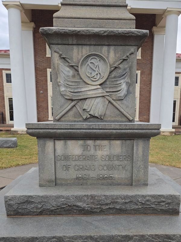 Craig County Confederate Monument Marker (East side) image. Click for full size.
