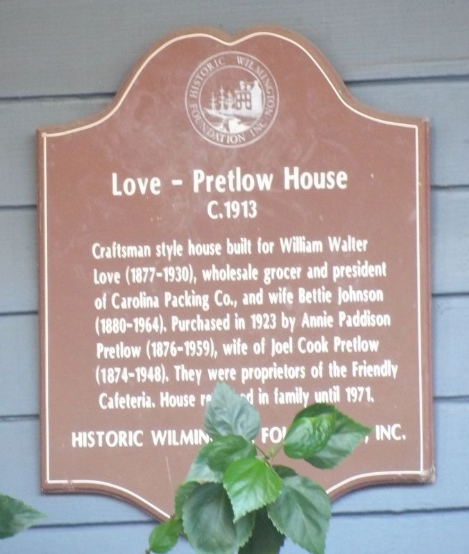 Love-Pretlow House Marker. Click for full size. Love-Pretlow House Marker image. Click for full size.