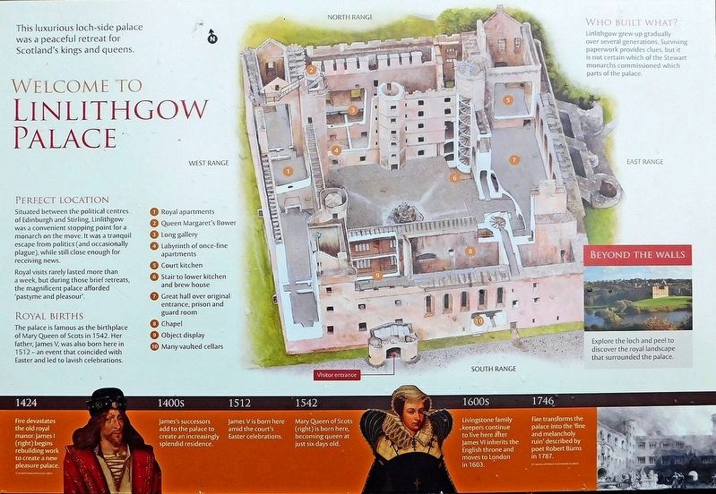 Linlithgow Palace - Welcome to the Palace. Click for full size. Linlithgow Palace - Welcome to the Palace image. Click for full size.
