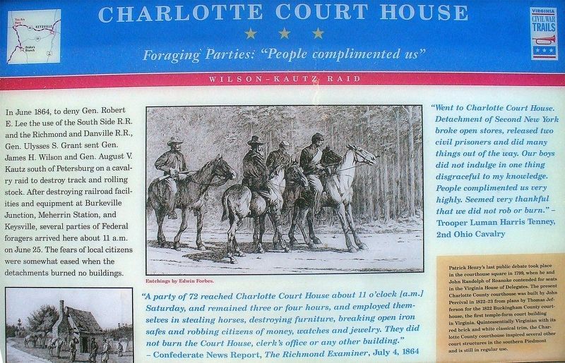 Charlotte Court House Marker image. Click for full size.