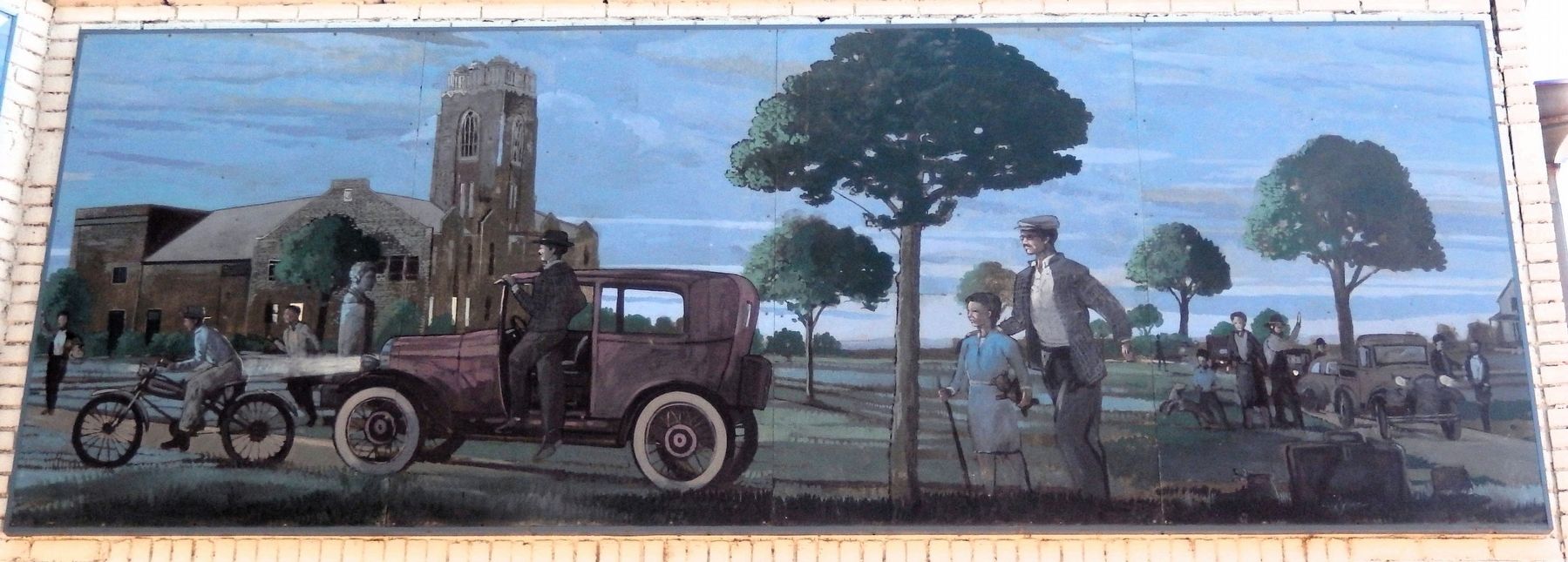 Burning of the Castle on the Hill Mural (<i>right panel</i>). Click for full size. Burning of the Castle on the Hill Mural (<i>right panel</i>) image. Click for full size.