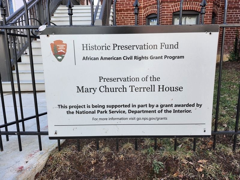 Robert and Mary Church Terrell House Marker image. Click for full size.