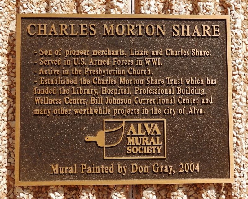 Charles Morton Share Marker. Click for full size. Charles Morton Share Marker image. Click for full size.