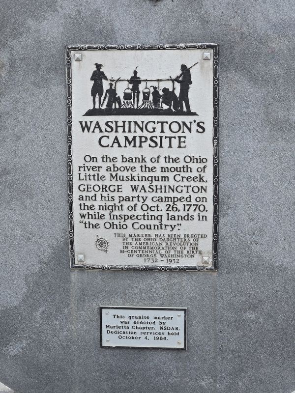 Washington's Campsite Marker image. Click for full size.