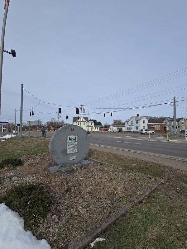 Washington's Campsite Marker at the corner of Byers Road and Ohio River Scenic Byway image. Click for full size.