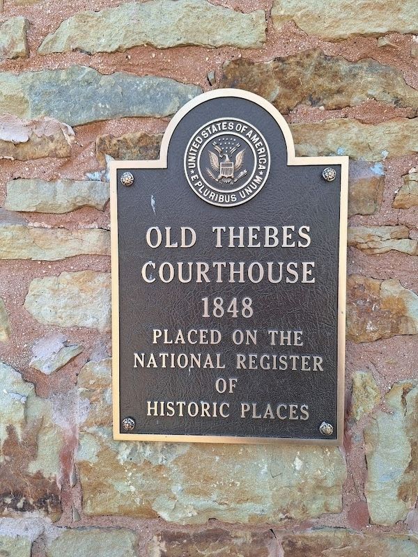 Old Thebes Courthouse Marker. Click for full size. Old Thebes Courthouse Marker image. Click for full size.