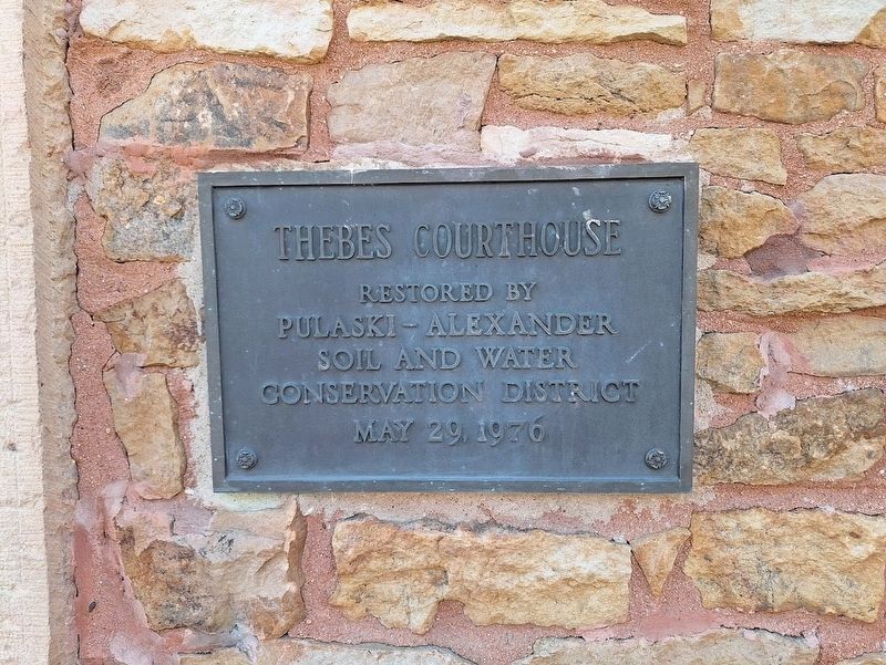 Old Thebes Courthouse Marker. Click for full size. Old Thebes Courthouse Marker image. Click for full size.