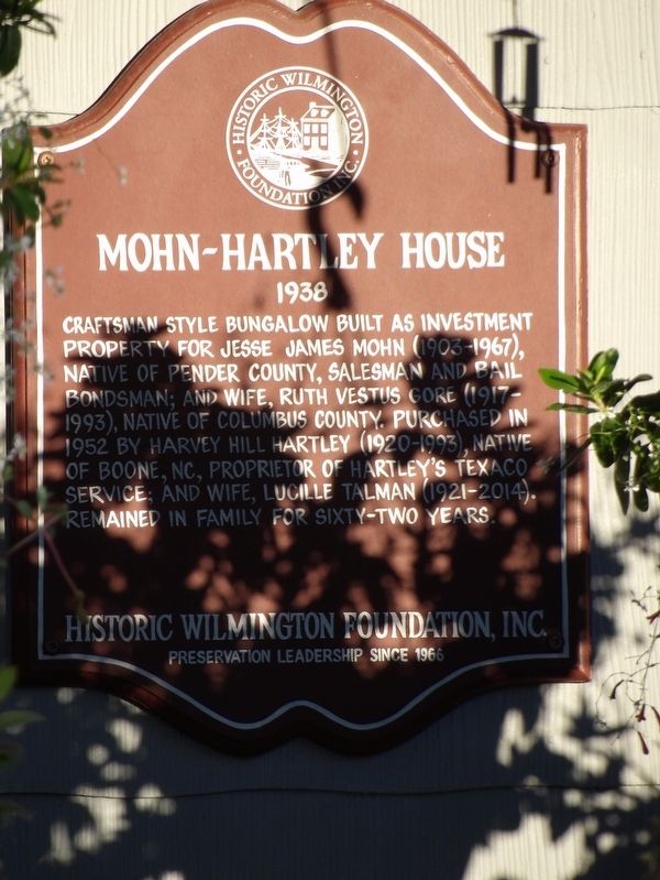 Mohn-Hartley House Marker. Click for full size. Mohn-Hartley House Marker image. Click for full size.