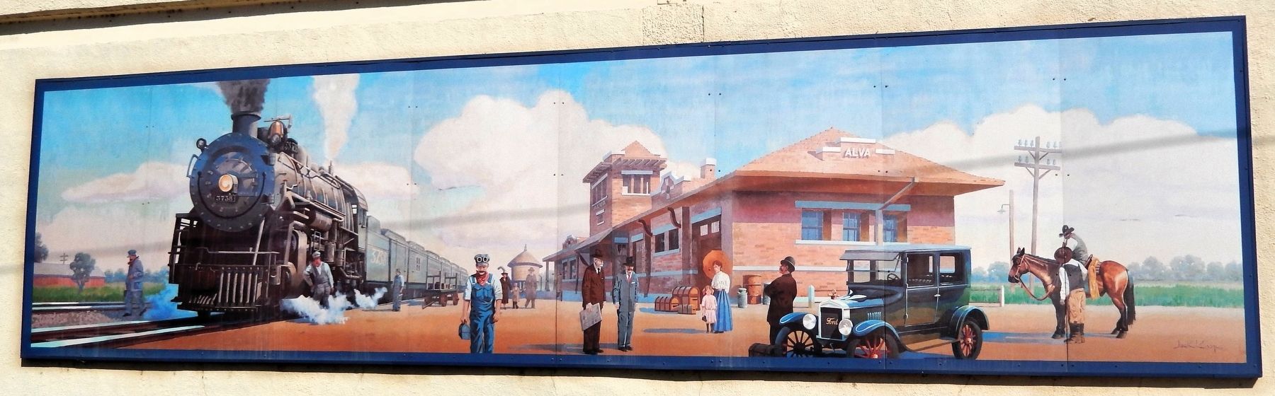 The Train Depot Mural. Click for full size. The Train Depot Mural image. Click for full size.