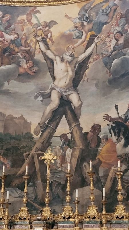 Artwork behind the alter. Click for full size. Artwork behind the alter image. Click for full size.