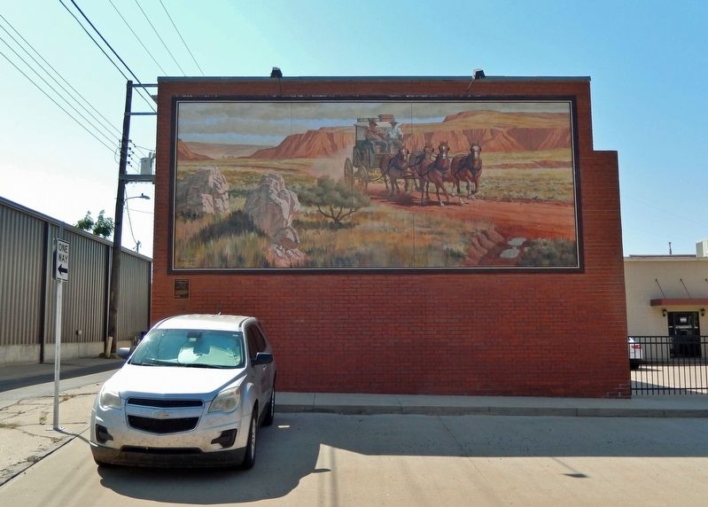 The Supply Trail Marker and Mural. Click for full size. The Supply Trail Marker and Mural image. Click for full size.