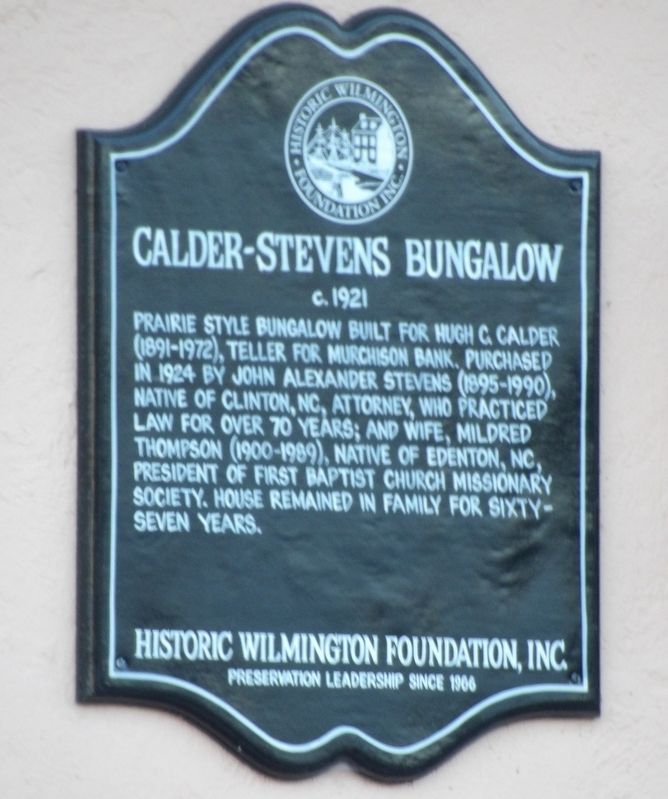 Calder-Stevens Bungalow Marker. Click for full size. Calder-Stevens Bungalow Marker image. Click for full size.