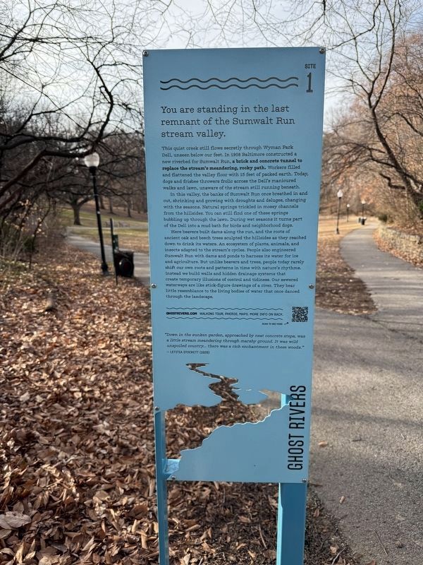 Charles Street at Wyman Park Dell Marker image. Click for full size.