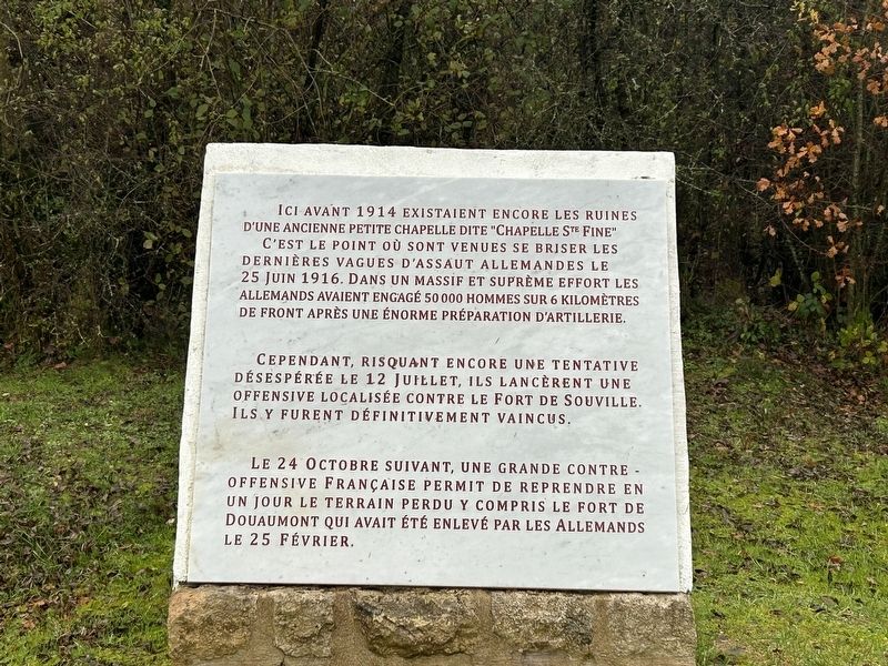 Fort de Souville Marker. Click for full size. Fort de Souville Marker image. Click for full size.