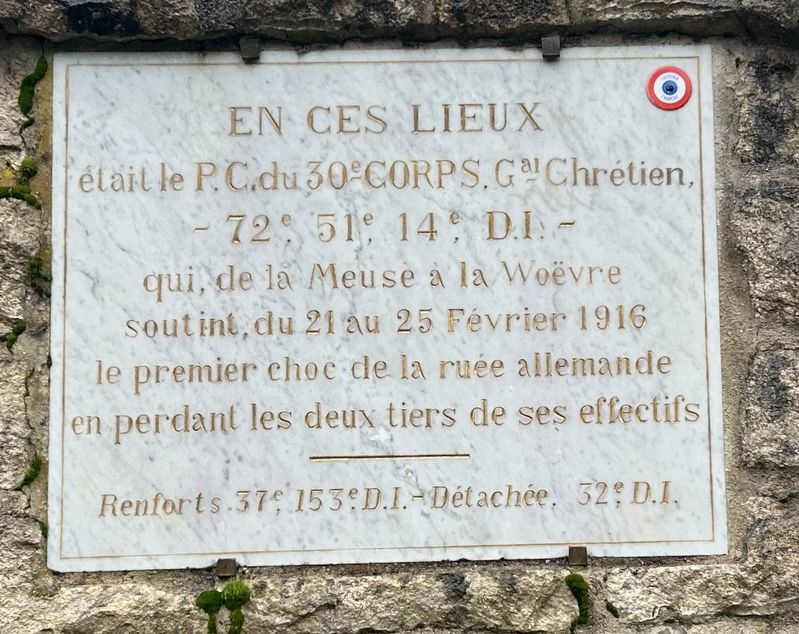 Command Post 30th Corps Marker. Click for full size. Command Post 30th Corps Marker image. Click for full size.
