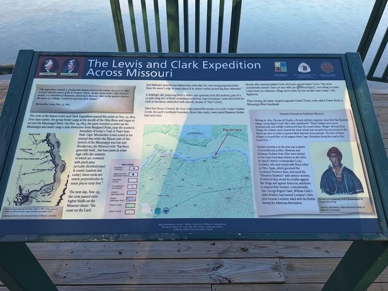 The Lewis and Clark Expedition Across Missouri Marker image. Click for full size.