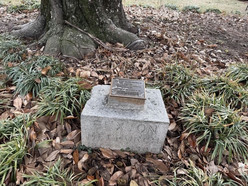 The Sexton Methodist Episcopal Church Cornerstone image. Click for full size.