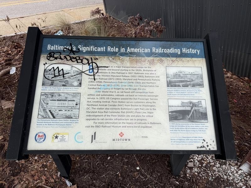 Baltimore's Significant Role in American Railroading History Marker image. Click for full size.