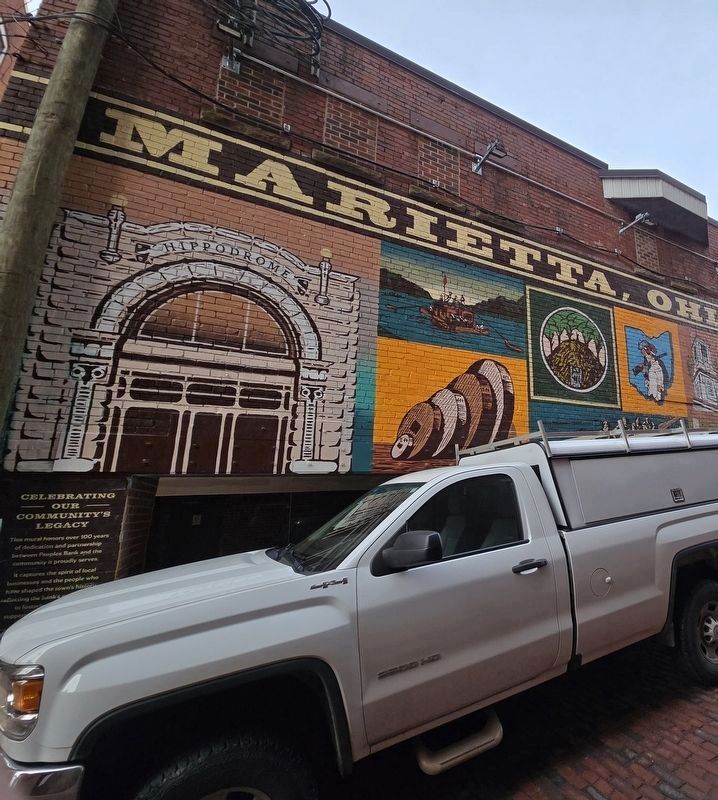 Left third of the Marietta mural. Click for full size. Left third of the Marietta mural image. Click for full size.