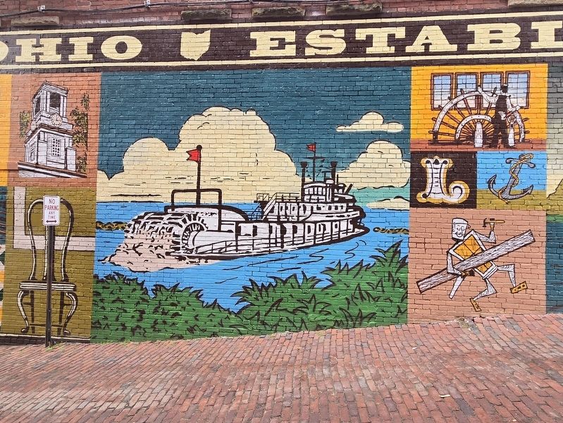 Middle third of the Marietta mural. Click for full size. Middle third of the Marietta mural image. Click for full size.
