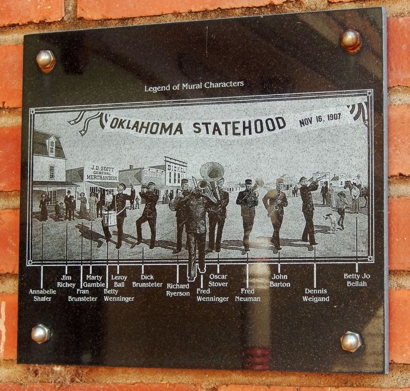 Statehood Day Mural Legend image. Click for full size.