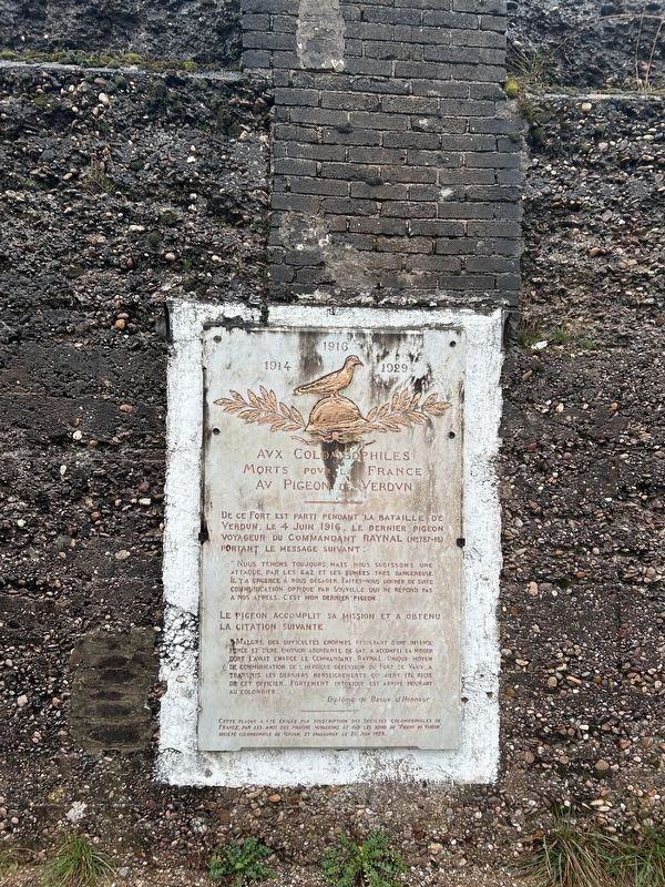 Pigeon de Verdun Marker image. Click for full size.