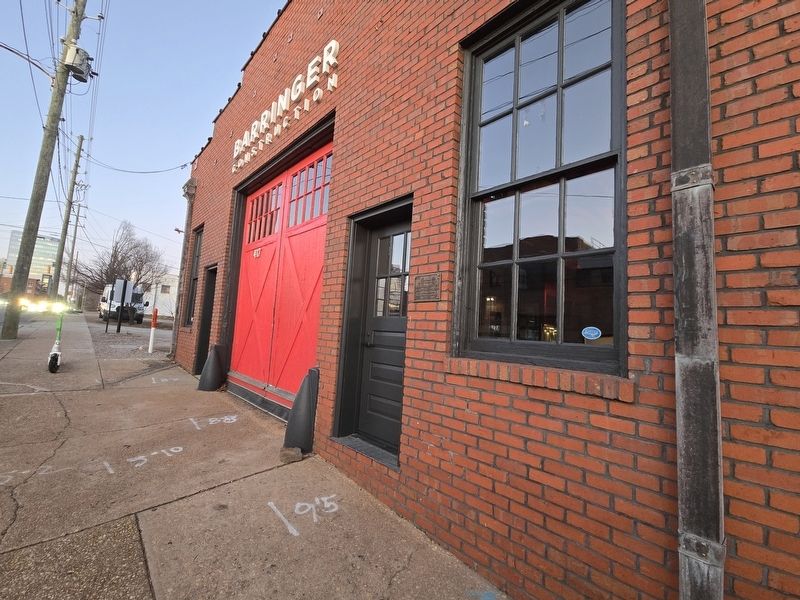 Allen Forge Building. Marker is to the right of the garage doors image. Click for full size.