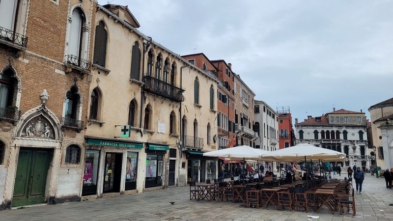 The view of the Sebastiano Venier House and Marker from the street image. Click for full size.
