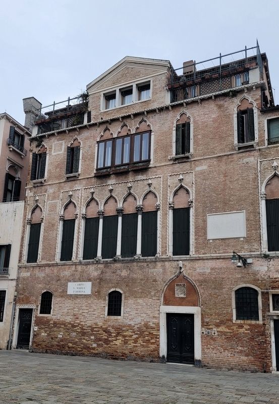 The Leone Graziani building and Marker image. Click for full size.